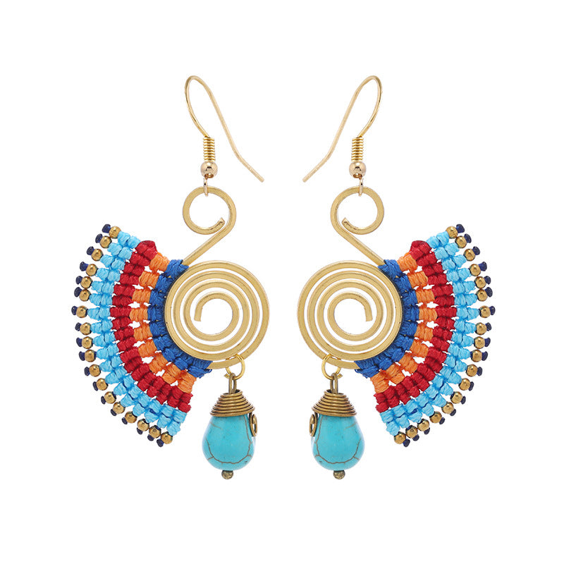 Wholesale Braided Vintage Copper Earrings